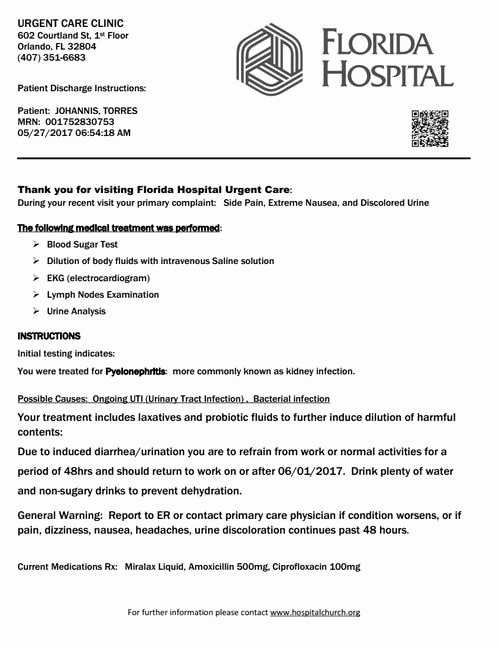 Return to Work Doctor Note Awesome Doctor S Note Page 1 Document Store