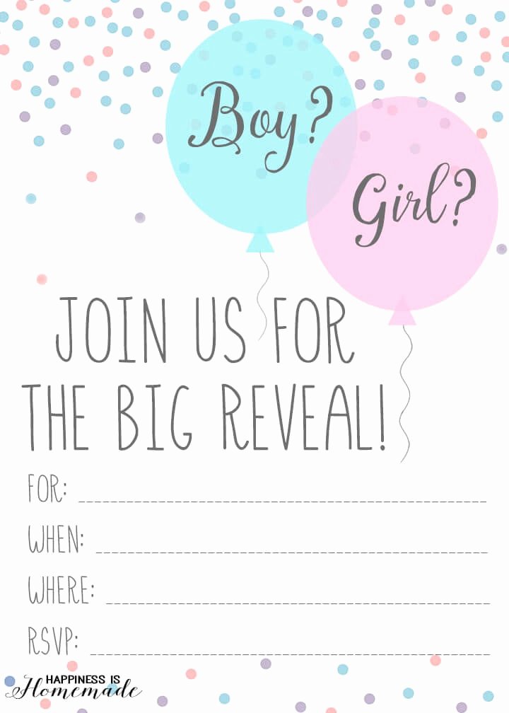 Reveal Party Invitation Ideas Lovely Baby Gender Reveal Party Ideas Happiness is Homemade