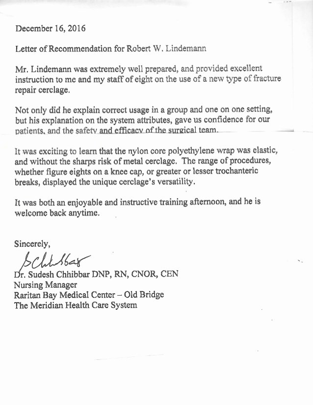 Rn Letter Of Recommendation Elegant Nursing Manager Re Mendation Letter Medical Device