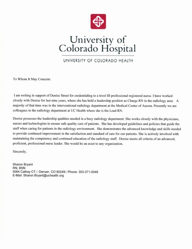 Rn Letter Of Recommendation Luxury Letters Of Re Mendation Densie Street Rn Bsn Level 3