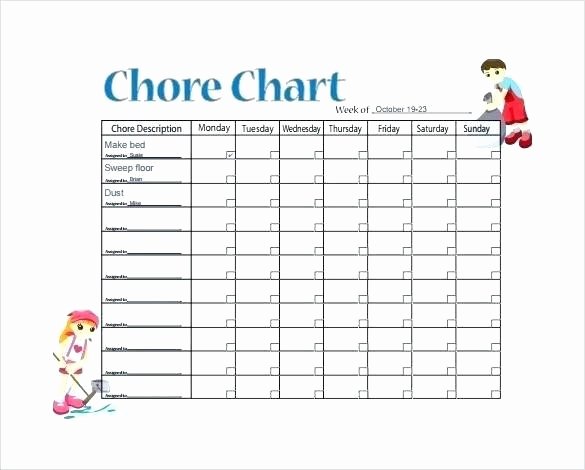 Rotating Chore Chart Template New Free Printable Chore Chart Template for Kids 2686