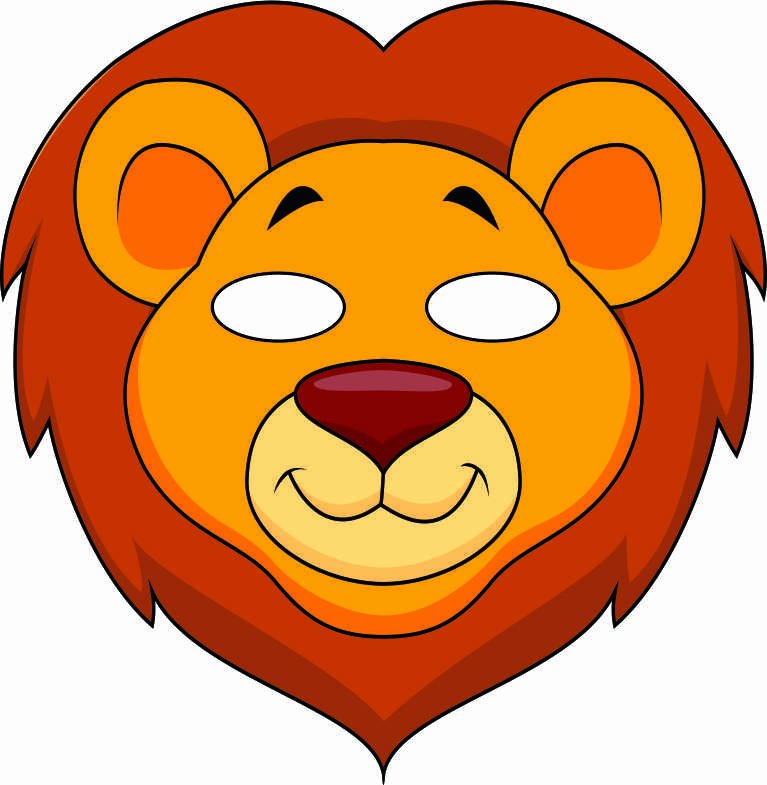 Safari Animal Cutouts Free Beautiful Vbs Jungle Animal Mask Lion Color Free Kids Crafts