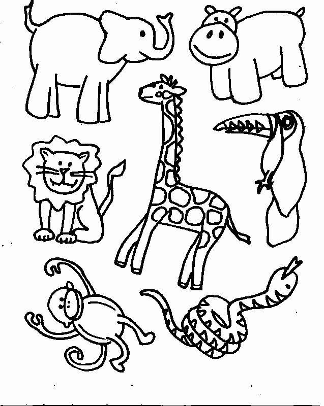 Safari Animal Cutouts Free Unique Jungle Coloring Pages Slp Stuff