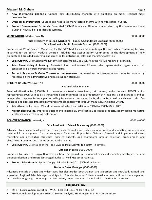 Sales and Marketing Resume Samples Lovely Resume Sample 5 Senior Sales &amp; Marketing Executive