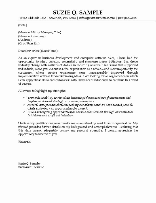 Sales Cover Letter Examples Best Of It Sales Cover Letter Example Technology Professional