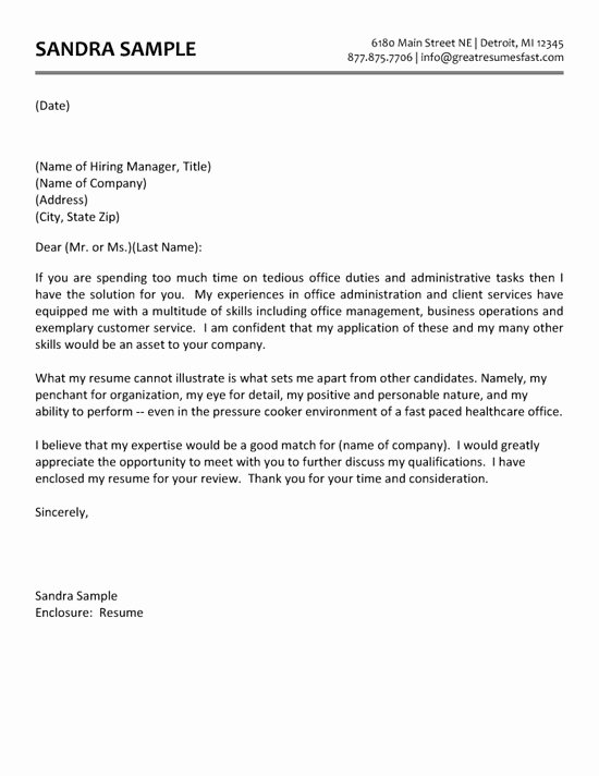 Sample Administrative assistant Cover Letter Lovely Administrative assistant Cover Letter Example