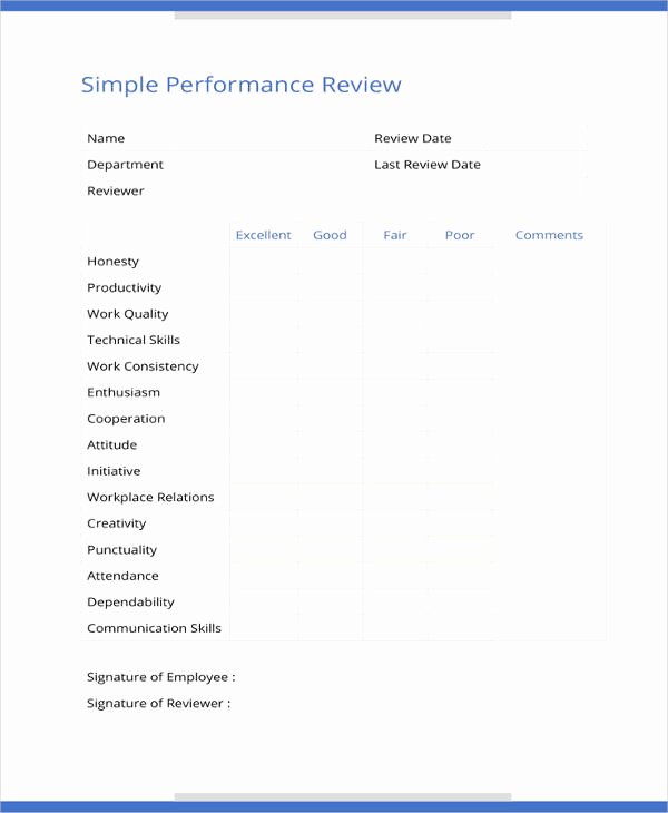 Sample Annual Performance Review Awesome 9 Sample Performance Review Templates Pdf Doc