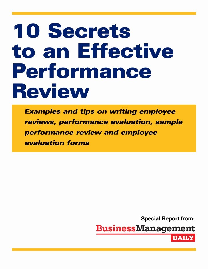 30 Sample Annual Performance Review Example Document Template