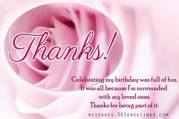 Sample Birthday Thank You Notes Beautiful Birthday Thank You Notes 365greetings