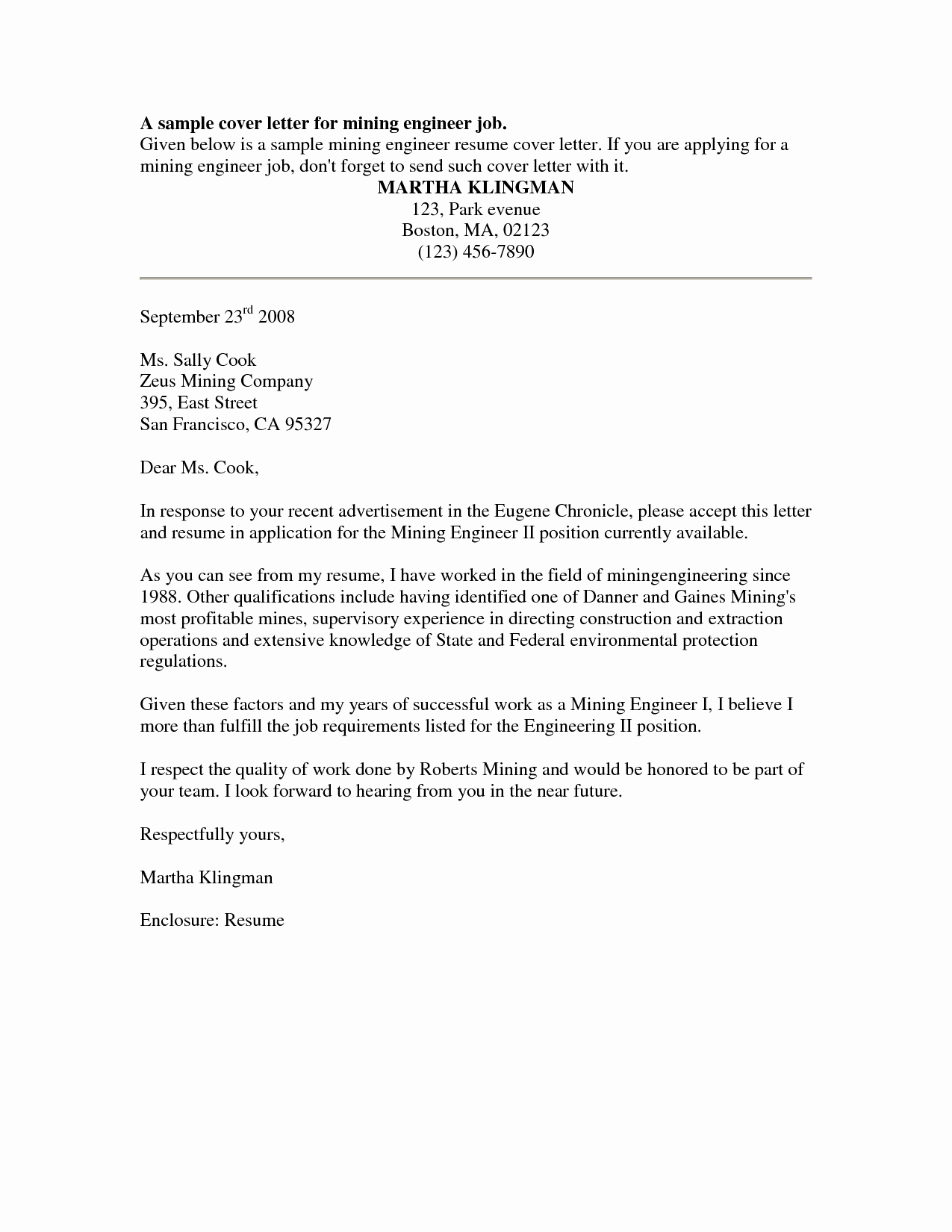 Sample Business Cover Letters Unique Cover Letter Sample Free Sample Job Cover Letter for