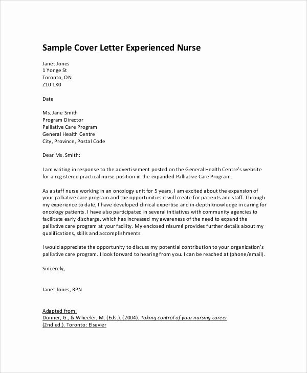 Sample Cover Letter for Nursing Best Of Sample Resume Cover Letter 8 Examples In Pdf Word