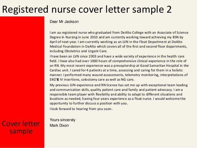 Sample Cover Letters for Nursing Fresh Registered Nurse Cover Letter