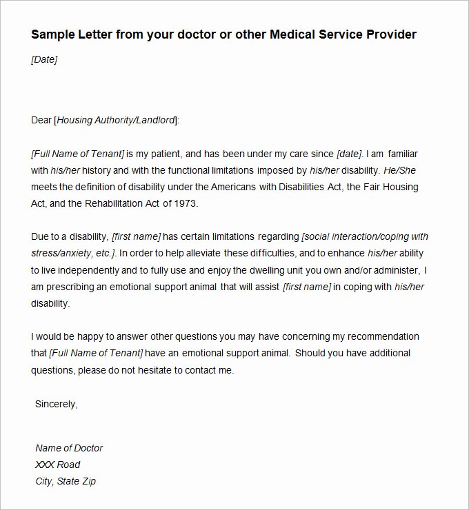 Sample Disability Letter From Physician Fresh 16 Doctor Letter Templates Word Pdf Google Docs
