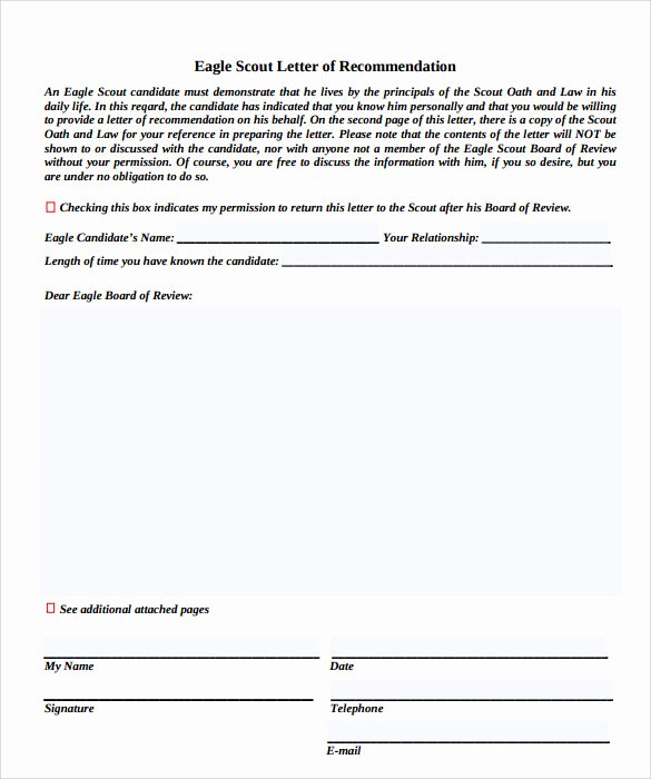 Sample Eagle Scout Recommendation Letter Best Of Sample Eagle Scout Letter Of Re Mendation 9 Download