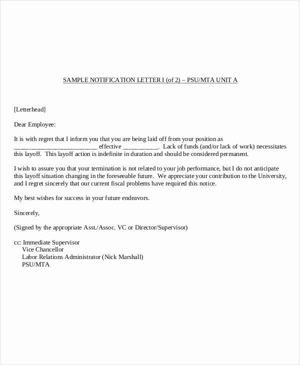 Sample Employment Termination Letter Elegant 36 Examples Of Termination Letters