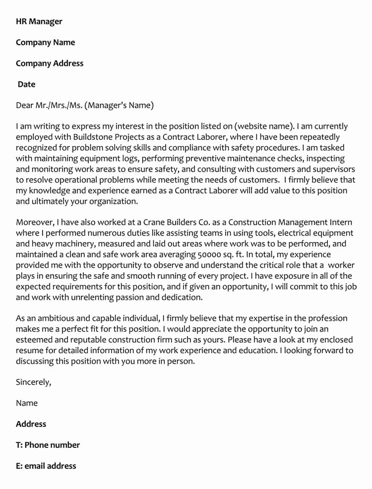 Sample Entry Level Cover Letters Fresh 66 Cover Letter Samples and Correct format to Write It