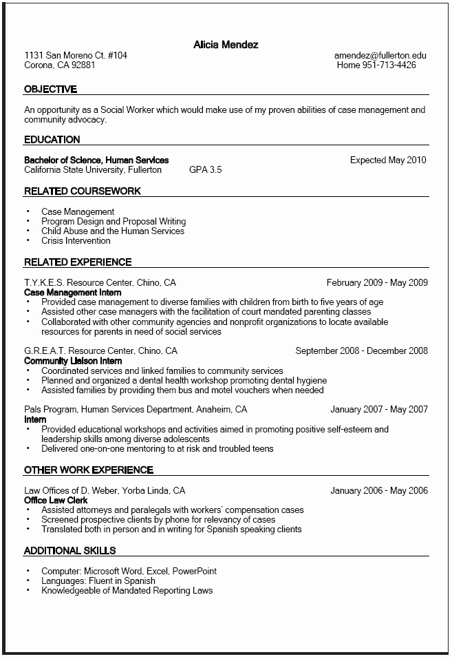 Sample Federal Government Resume Unique Government Resume Sample Career Center
