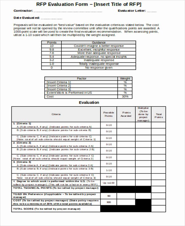 Sample forms In Word Lovely Sample Evaluation form In Word 12 Examples In Word