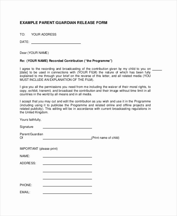 Sample General Release form Inspirational Free 11 Sample General Release forms In Pdf
