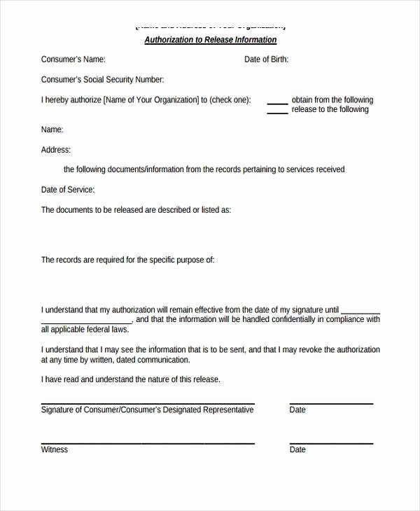 waiver and release form template
