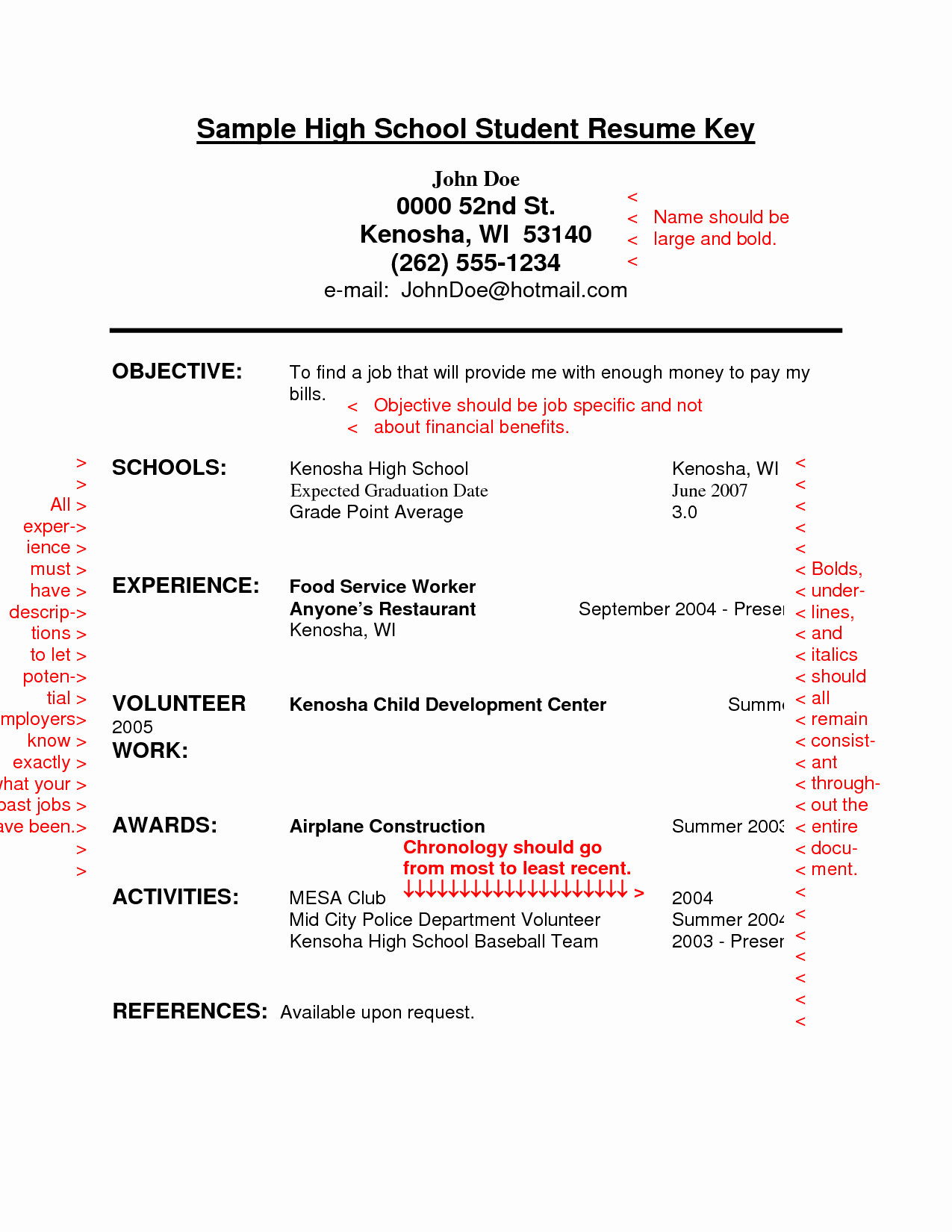 Sample High School Student Resume Awesome Resume Sample for High School Students with No Experience