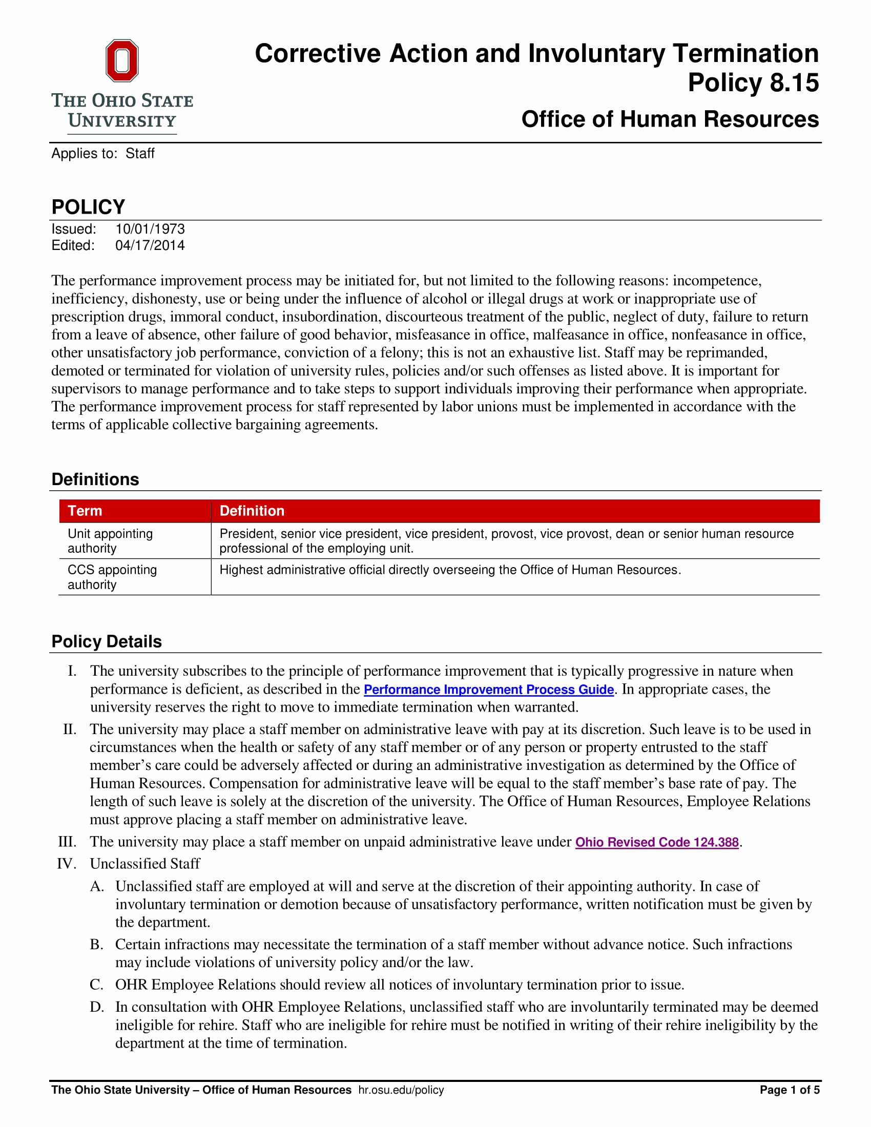 Sample Human Resource Policy Elegant 10 Examples Of Termination Policies and Procedures Pdf
