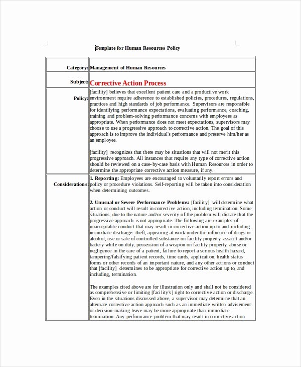 Sample Human Resources Policies Best Of Hr Policy Template 17 Free Word Excel Pdf Documents
