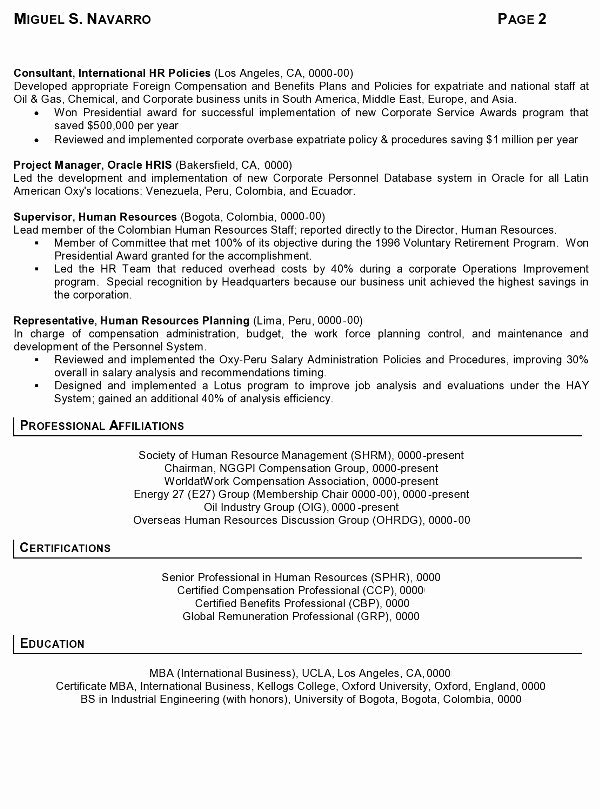 Sample Human Resources Policy Lovely Resume Sample 11 International Human Resource Executive
