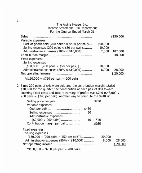 Sample Income Statement format Beautiful Sample Traditional In E Statement 7 Documents In Pdf