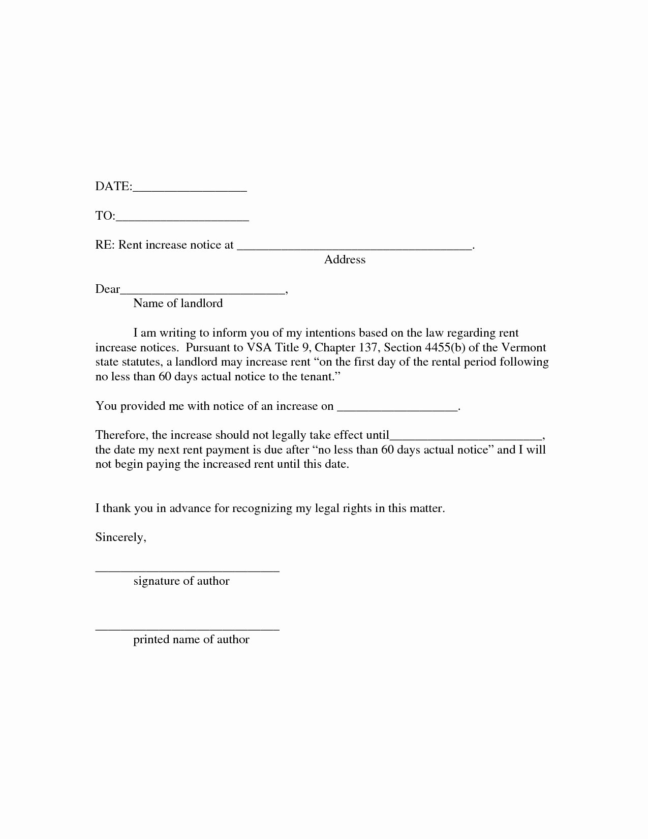 Sample Landlord Letters to Tenants Best Of New Letter From Landlord to Tenant Rent Increase