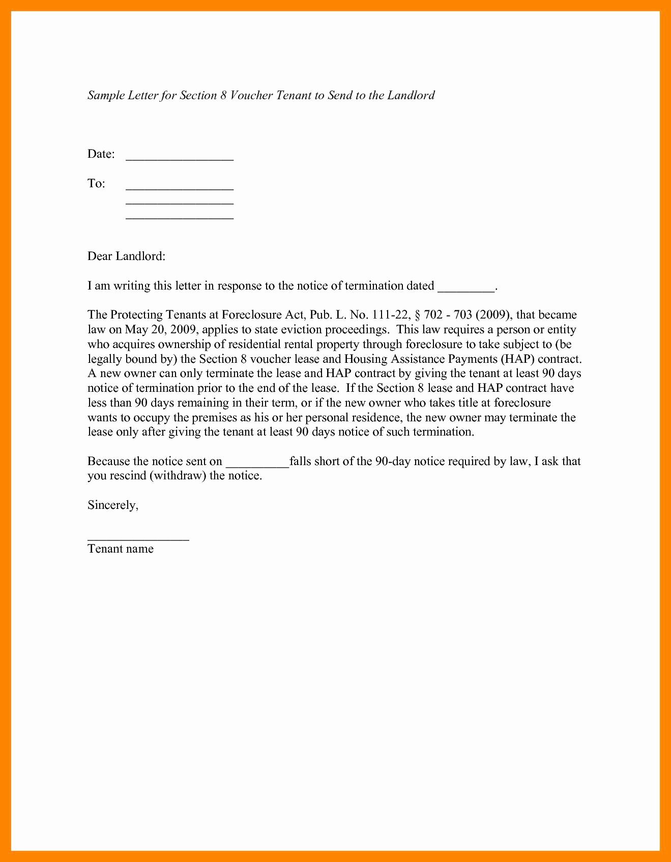 Sample Landlord Letters to Tenants Elegant Landlord Notice Letter to Tenant Template Examples