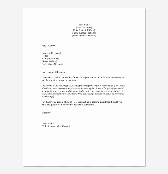 Sample Letter for Meeting Schedule Lovely Meeting Appointment Letter 5 Samples &amp; formats