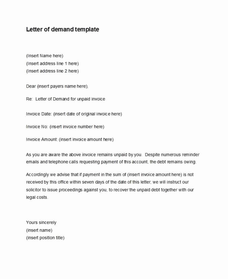 Sample Letter Of Demand Elegant 40 Best Demand Letter Templates Free Samples Template Lab