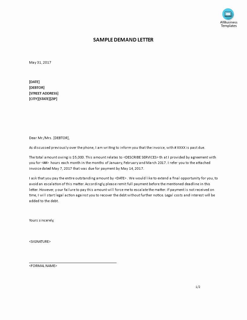 Sample Letter Of Demand Unique Demand Letter to Landlord Template Samples