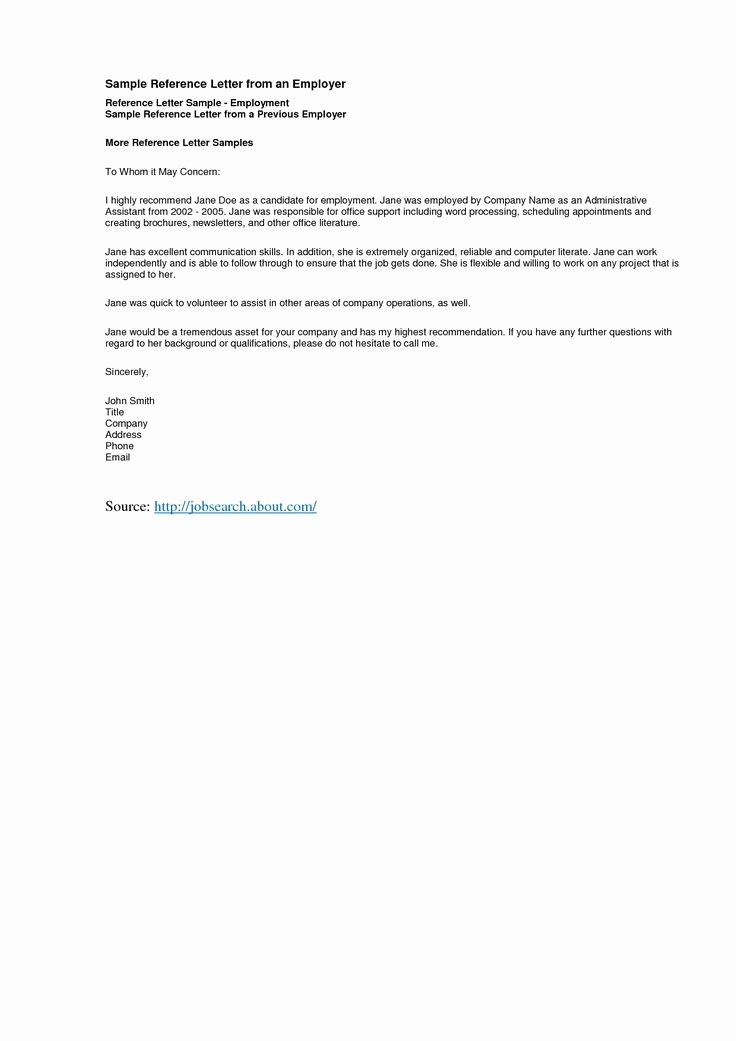 Sample Letter Of Reference Fresh Reference Letter Template Best Templatepersonal