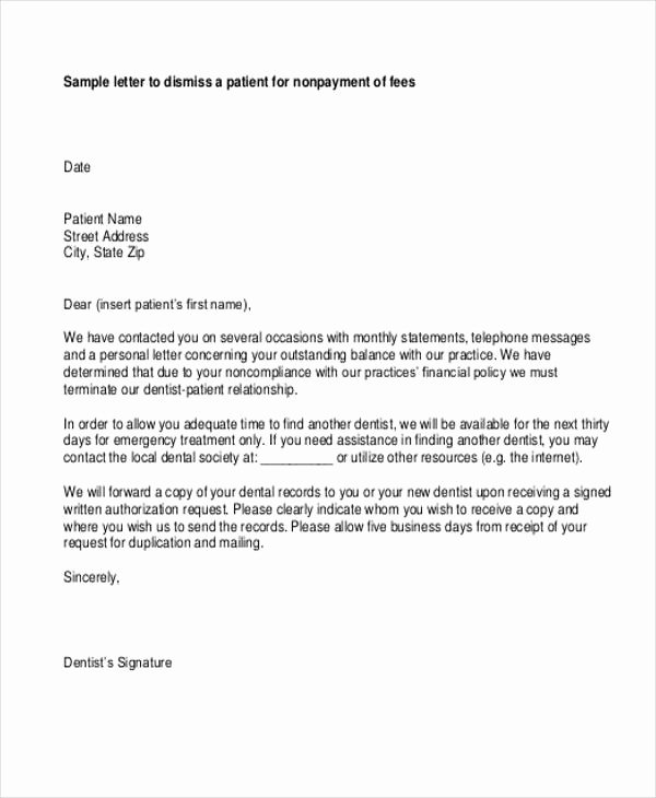 Sample Letter to Patient New 32 Termination Letter Examples Doc Pdf Ai