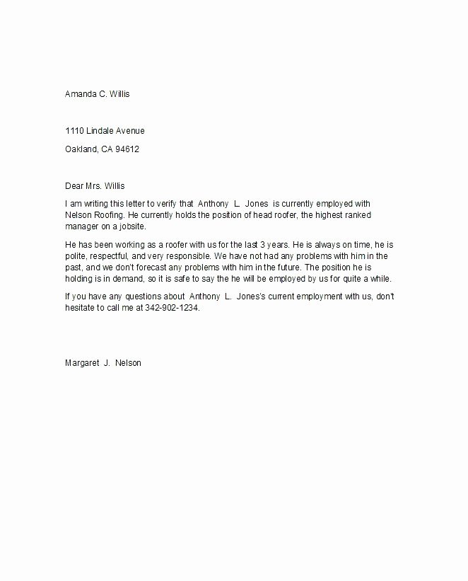 Sample Letters for Employment New 12 13 Employment Letter for tourist Visa