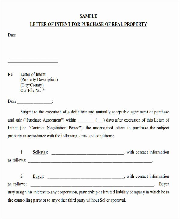 Sample Letters Of Intent Inspirational 60 Sample Letter Of Intent