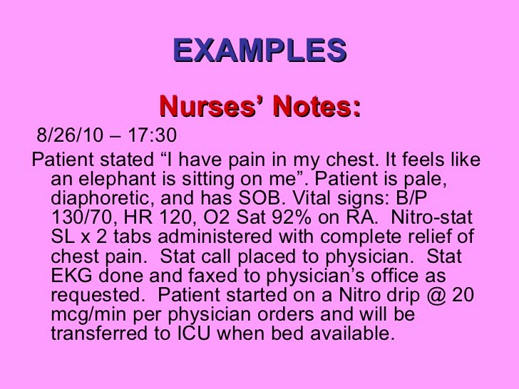 Sample Nurses Notes Narrative Beautiful Documentation 101 Bmh Tele