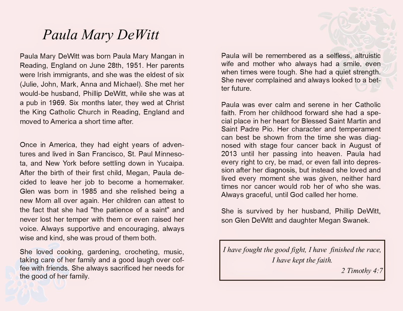 30 Sample Obituary For Dad Example Document Template