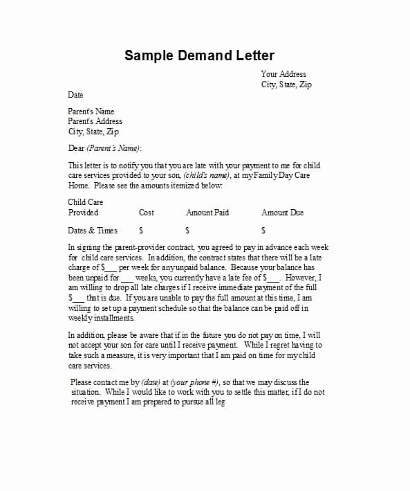 Sample Of Demand Letter Unique 40 Best Demand Letter Templates Free Samples Template Lab