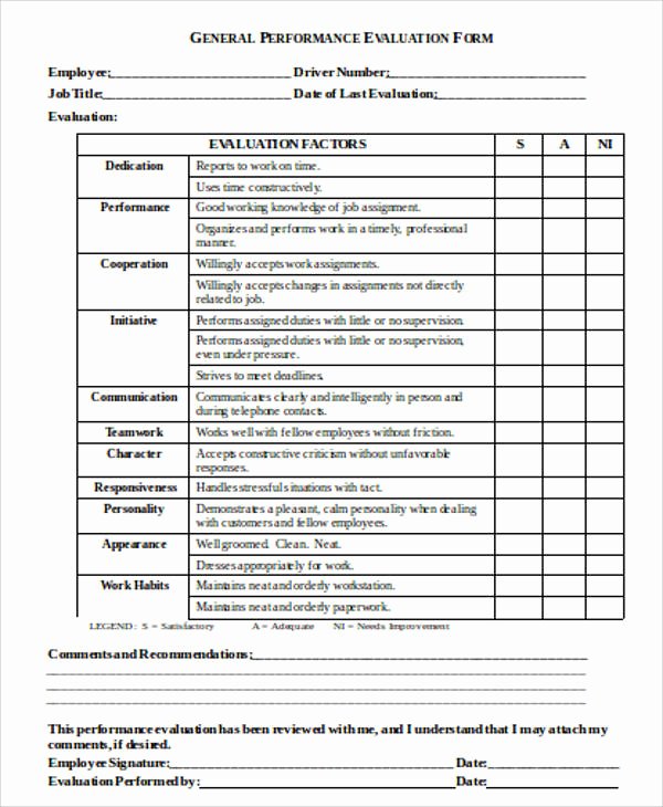 Sample Of Evaluation forms Best Of Sample Evaluation form In Word 12 Examples In Word