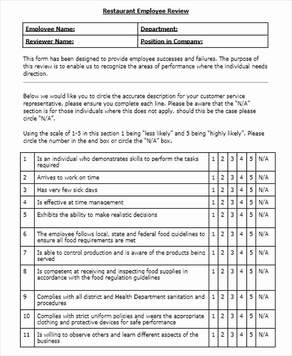 Sample Of Evaluation forms Lovely 21 Employee Evaluation form Samples &amp; Templates Pdf Doc
