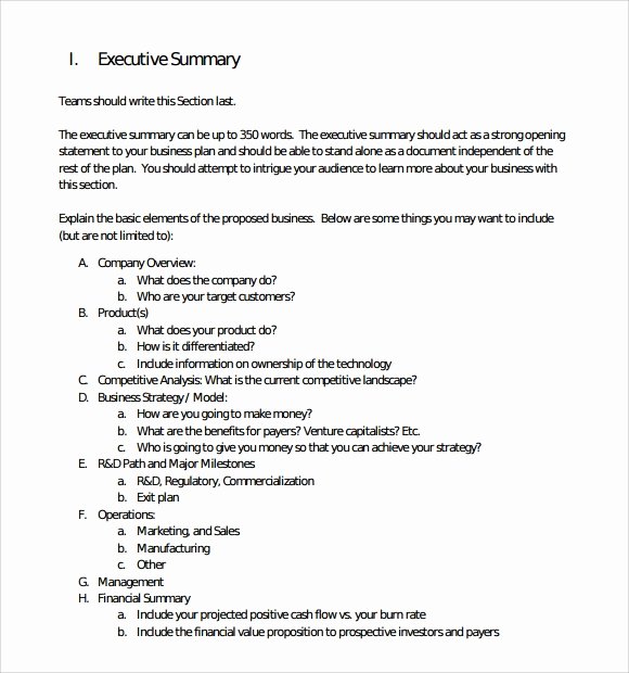 Sample Of Excutive Summary New Sample Executive Summary Template 8 Documents In Pdf