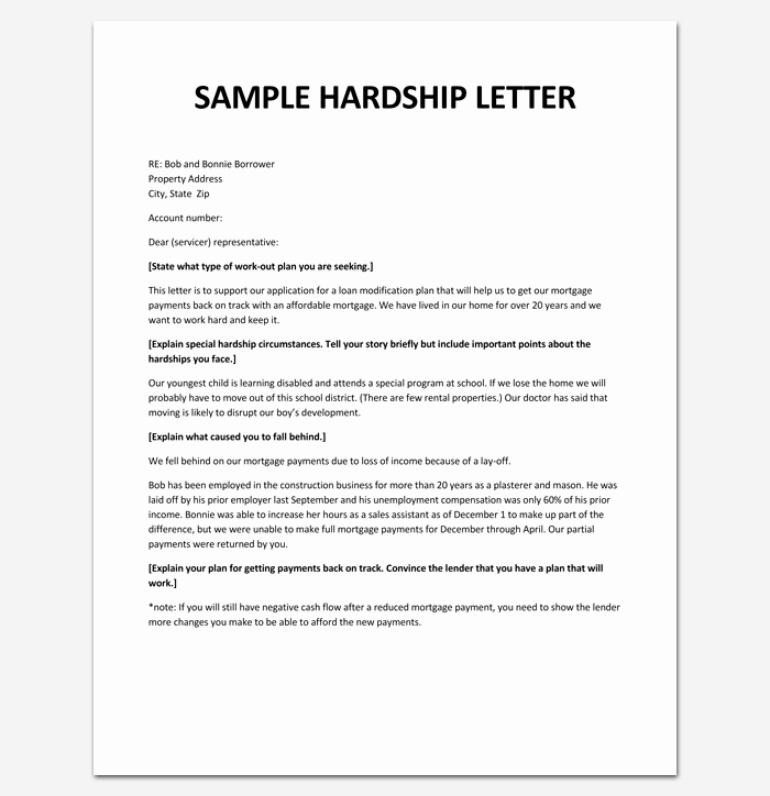 Sample Of Harship Letter Fresh Hardship Letter Template 10 for Word Pdf format