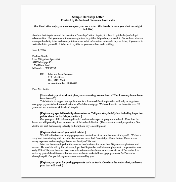 Sample Of Harship Letter Luxury Hardship Letter Template 10 for Word Pdf format