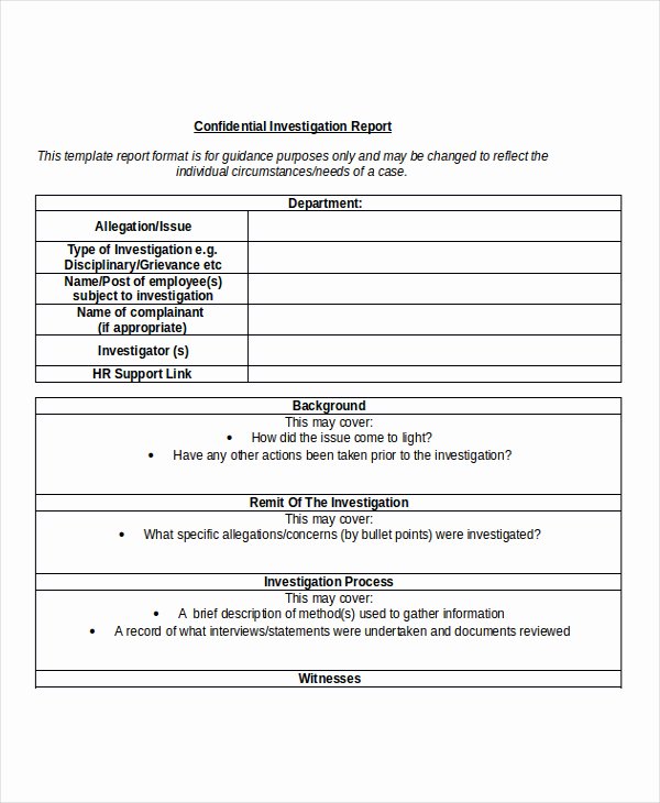 Sample Of Investigation Report Lovely How to Write An Investigation Report Sample