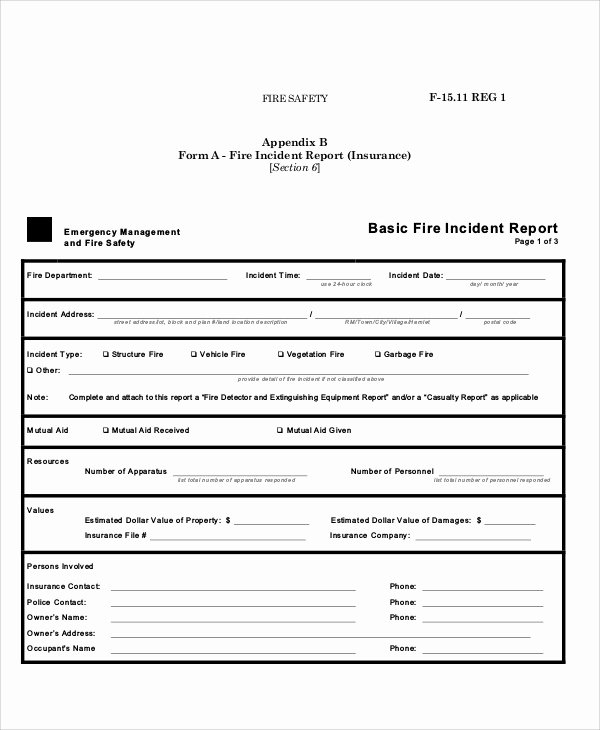 Sample Of Investigation Report New 12 Sample Fire Incident Reports Pdf Word