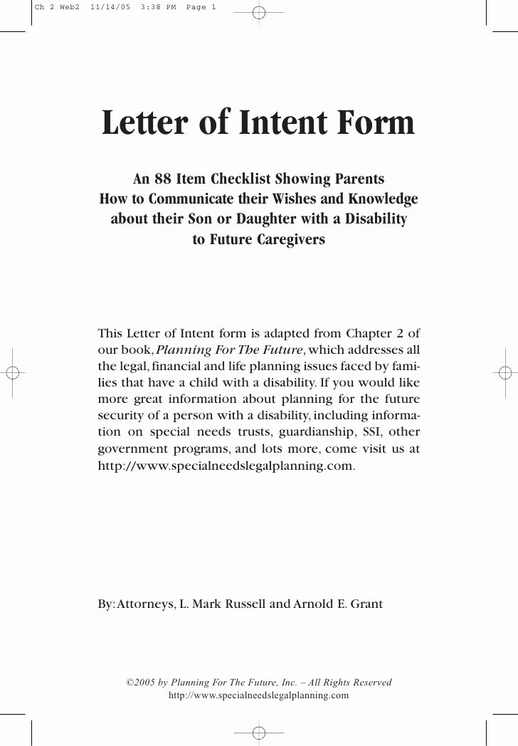 Sample Of Letter Of Intend New the Letter Of Intent
