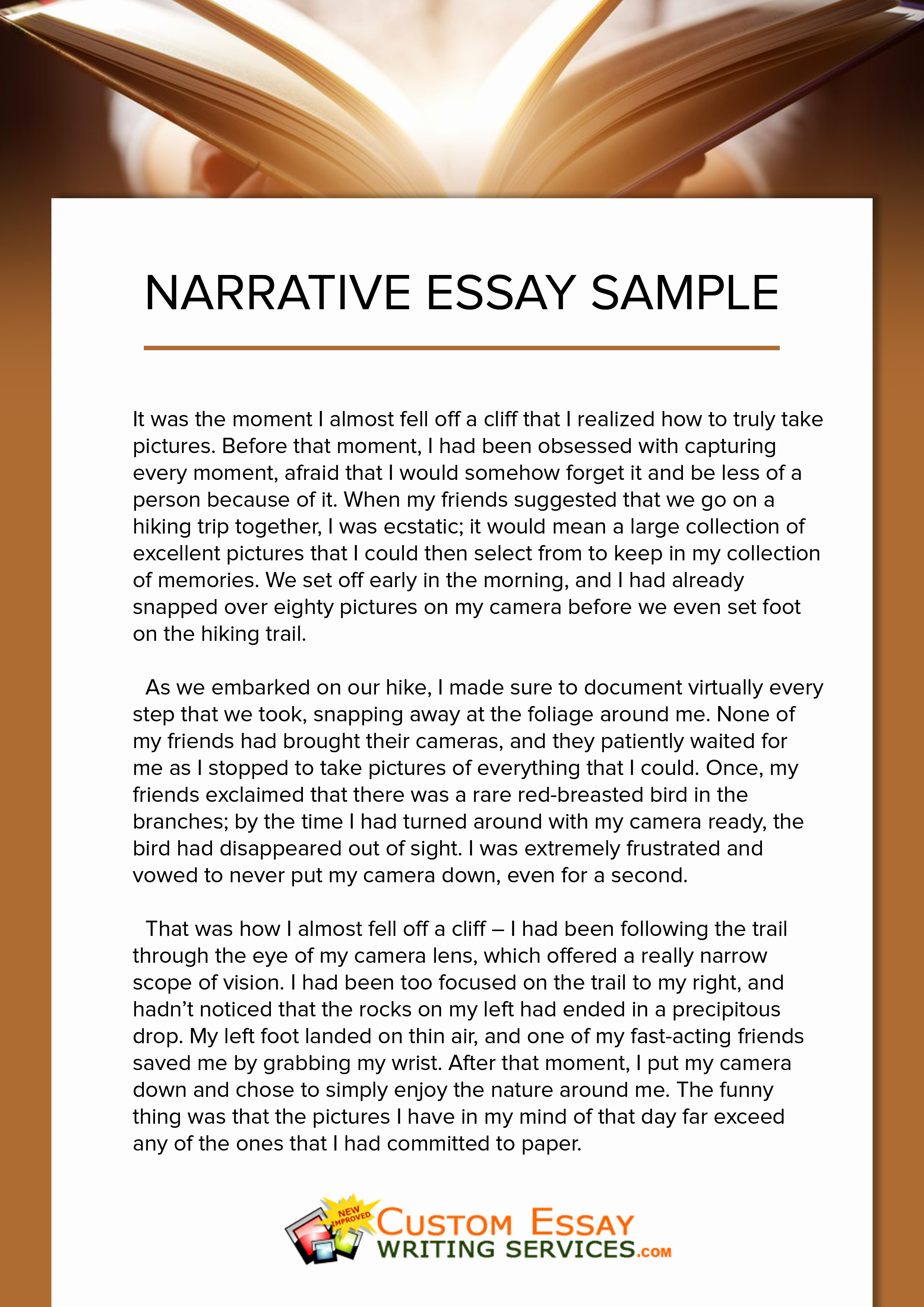 write a narrative essay in english